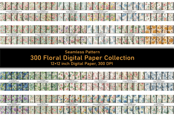 Download 300 Floral Digital Paper Collection - Premium Resources